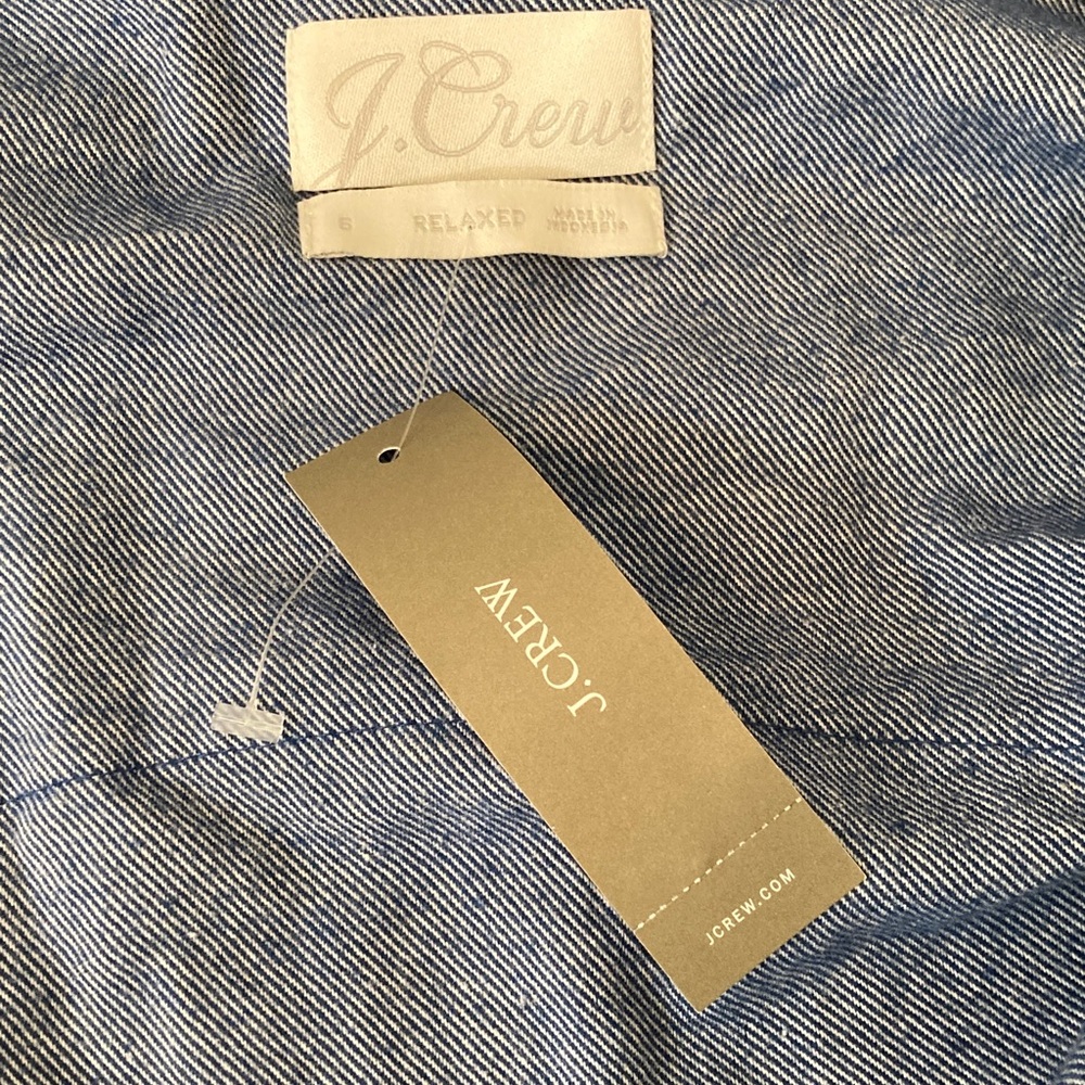 J. Crew Womens Western Snapfront Blue Shirt  6 NWT - Picture 9 of 10